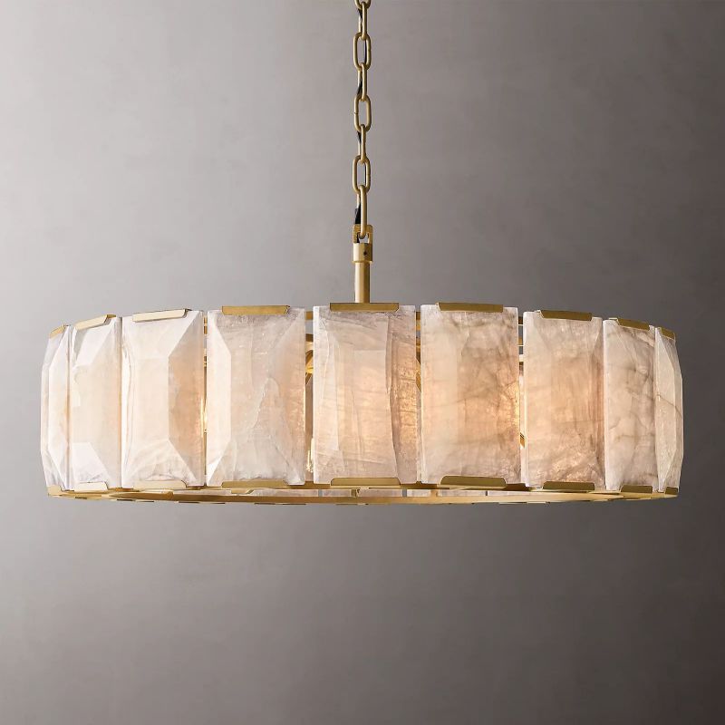Harluxe Calcite Round Chandelier 43"