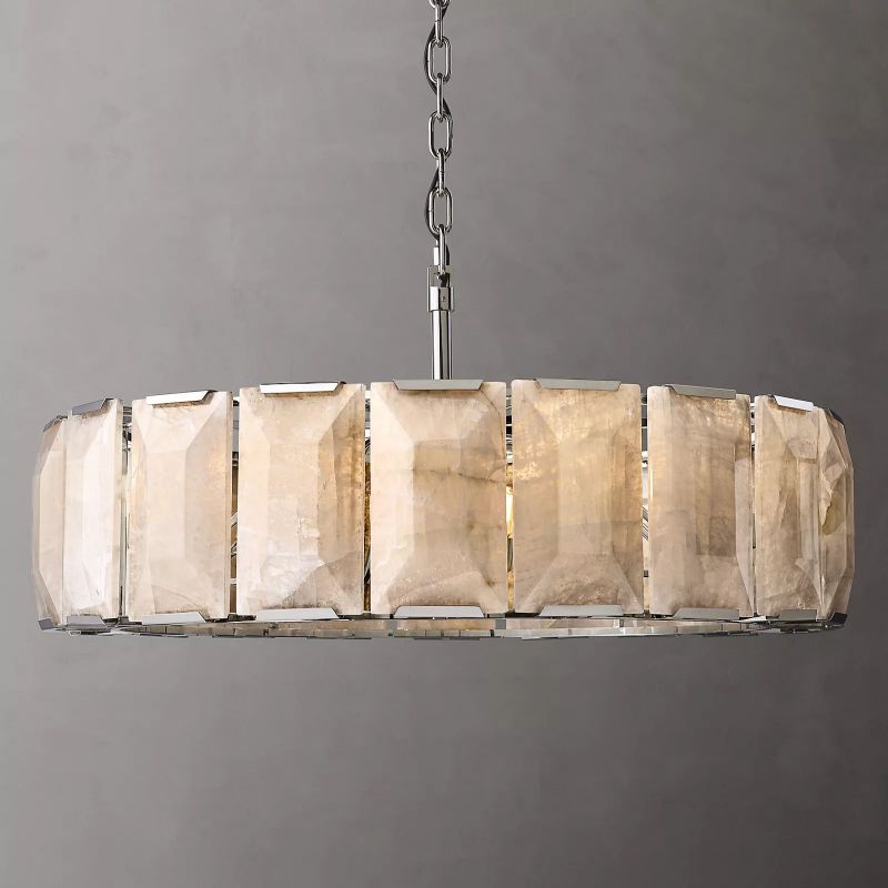 Harluxe Calcite Round Chandelier 43"