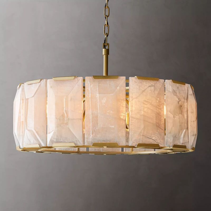Harluxe Calcite Round Chandelier 31"