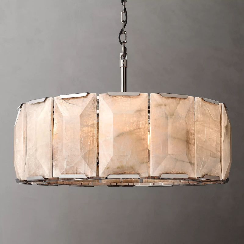 Harluxe Calcite Round Chandelier 31"