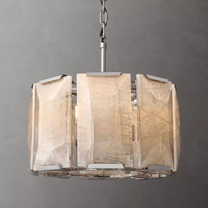 Harluxe Calcite Round Chandelier 19"