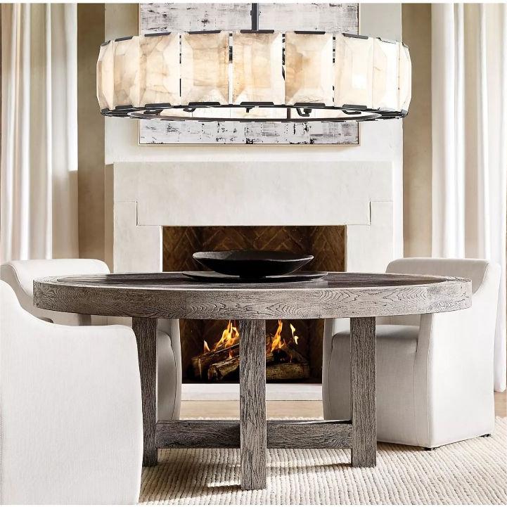 Harluxe Calcite Round Chandelier 60"