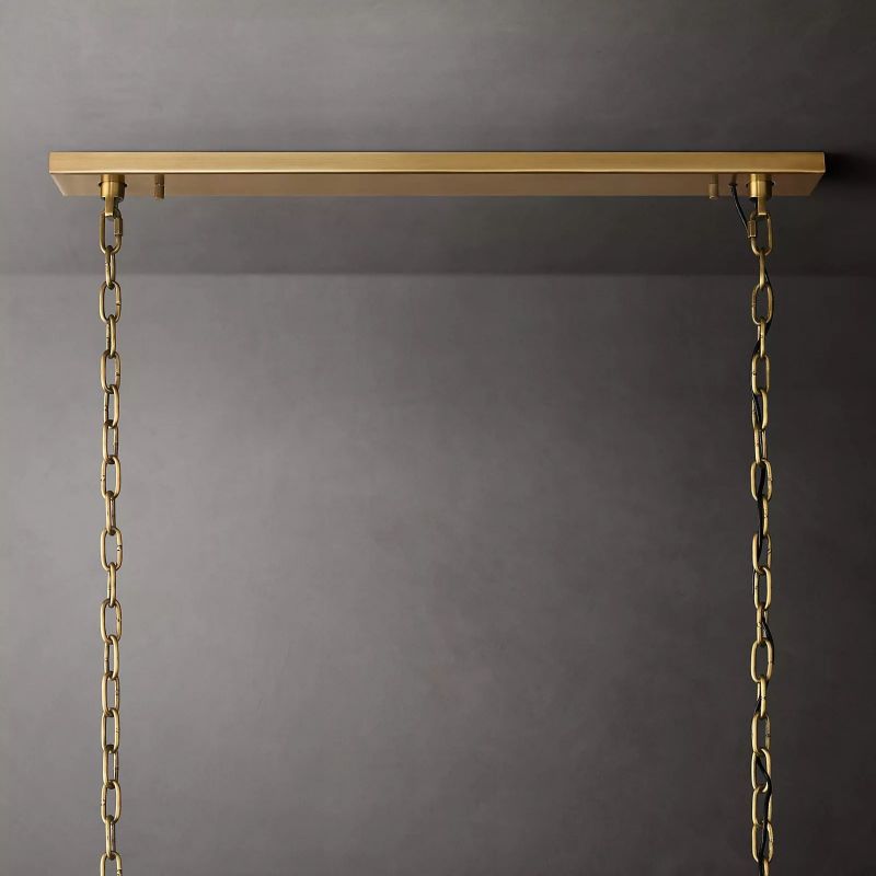 Harluxe Calcite Rectangle Chandelier 74"