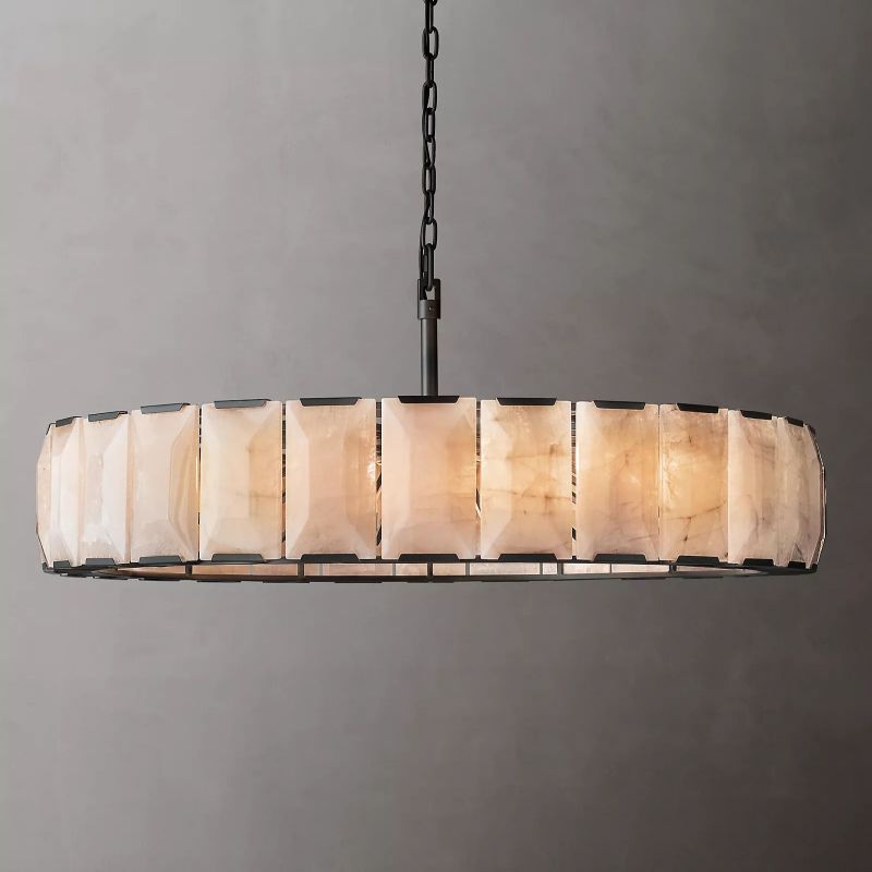 Harluxe Calcite Round Chandelier 60"