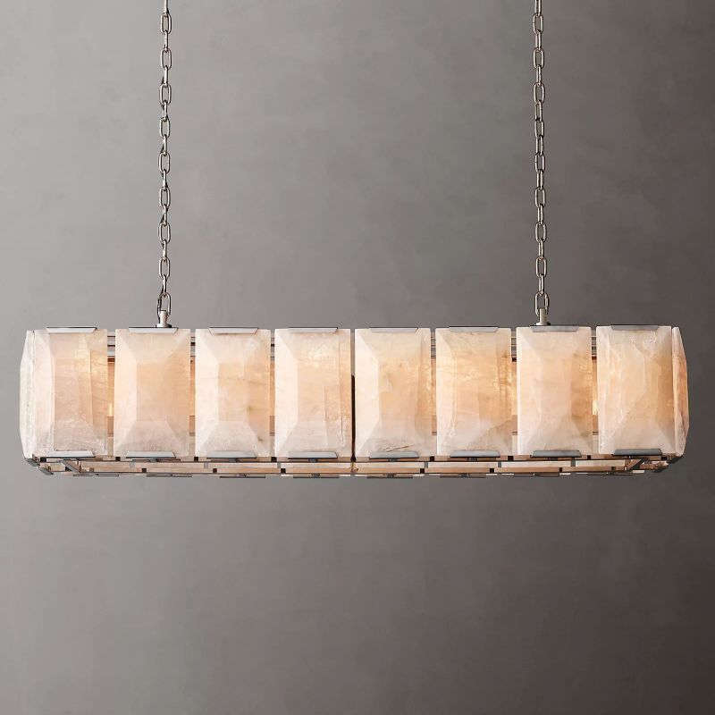 Harluxe Calcite Rectangle Chandelier 54"