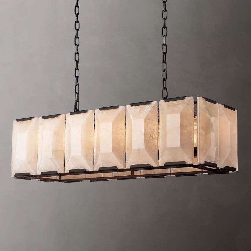 Harluxe Calcite Rectangle Chandelier 42"