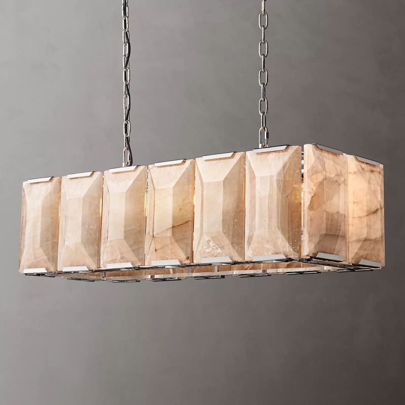 Harluxe Calcite Rectangle Chandelier 42"