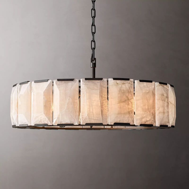 Harluxe Calcite Round Chandelier 43"