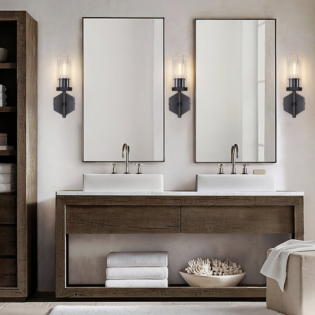 Lamport Hexagonal Double Wall Sconce