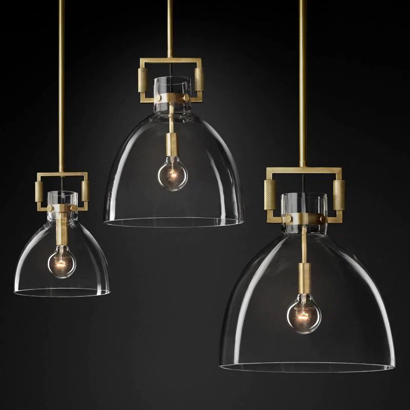 Machery Glass Cloche Pendant Light