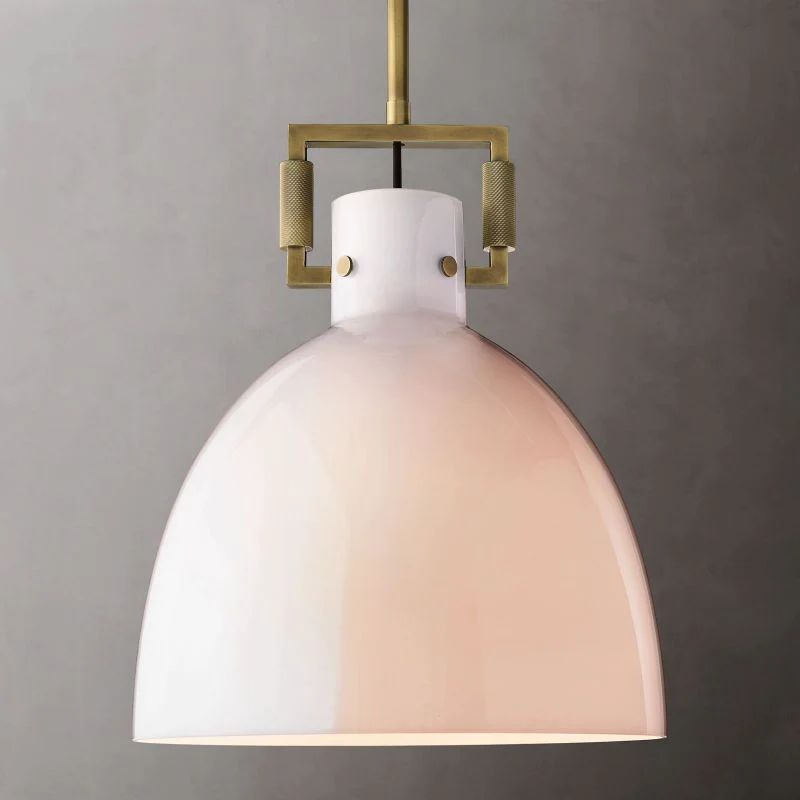 Machery Milk Glass Cloche Pendant Light