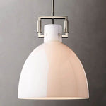 Machery Milk Glass Cloche Pendant Light