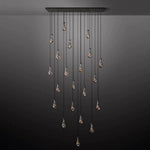 Raindrop Rectangular Chandelier 72"
