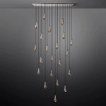 Raindrop Rectangular Chandelier 72"