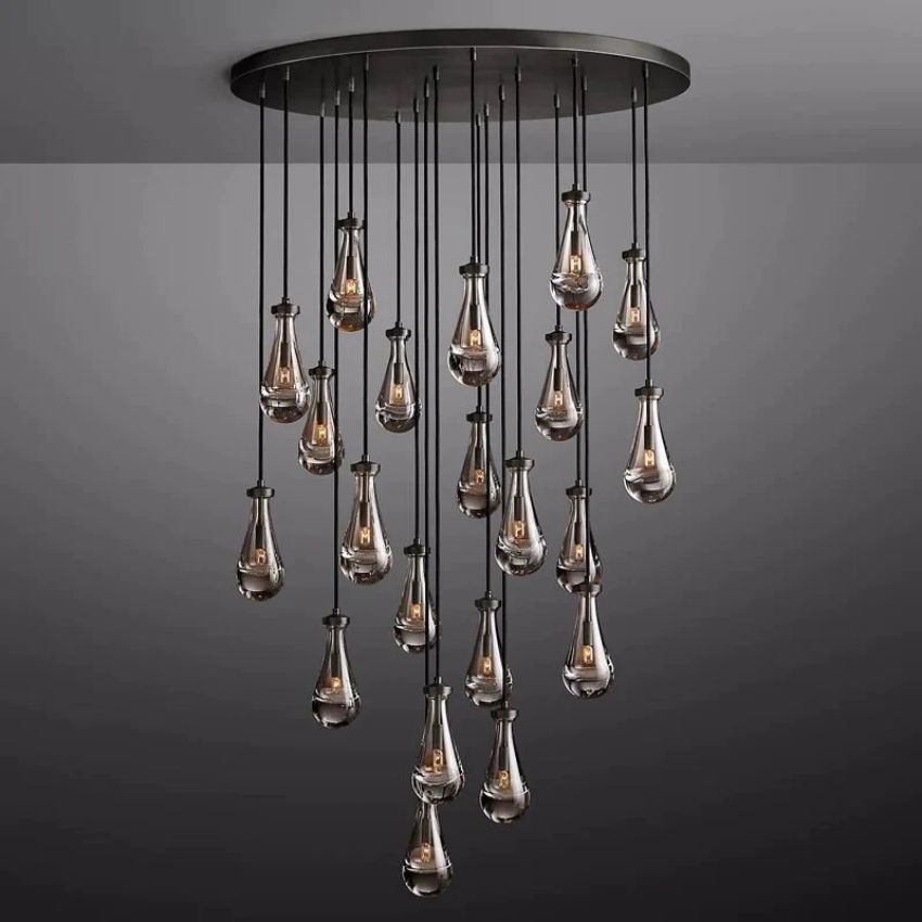 Raindrop Round Chandelier 47"