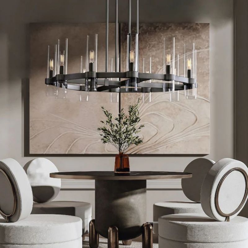 Ravelle Round Chandelier 36" - ebuylight
