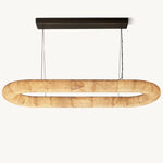 Rivent Alabaster Oval Chandelier 57"