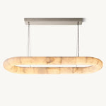 Rivent Alabaster Oval Chandelier 57"