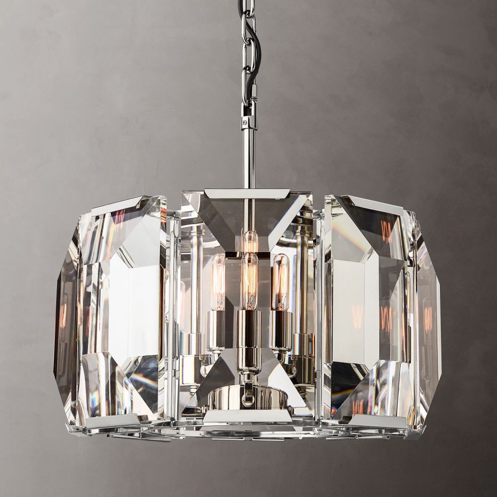 Harluxe Crystal Round Chandelier 19"
