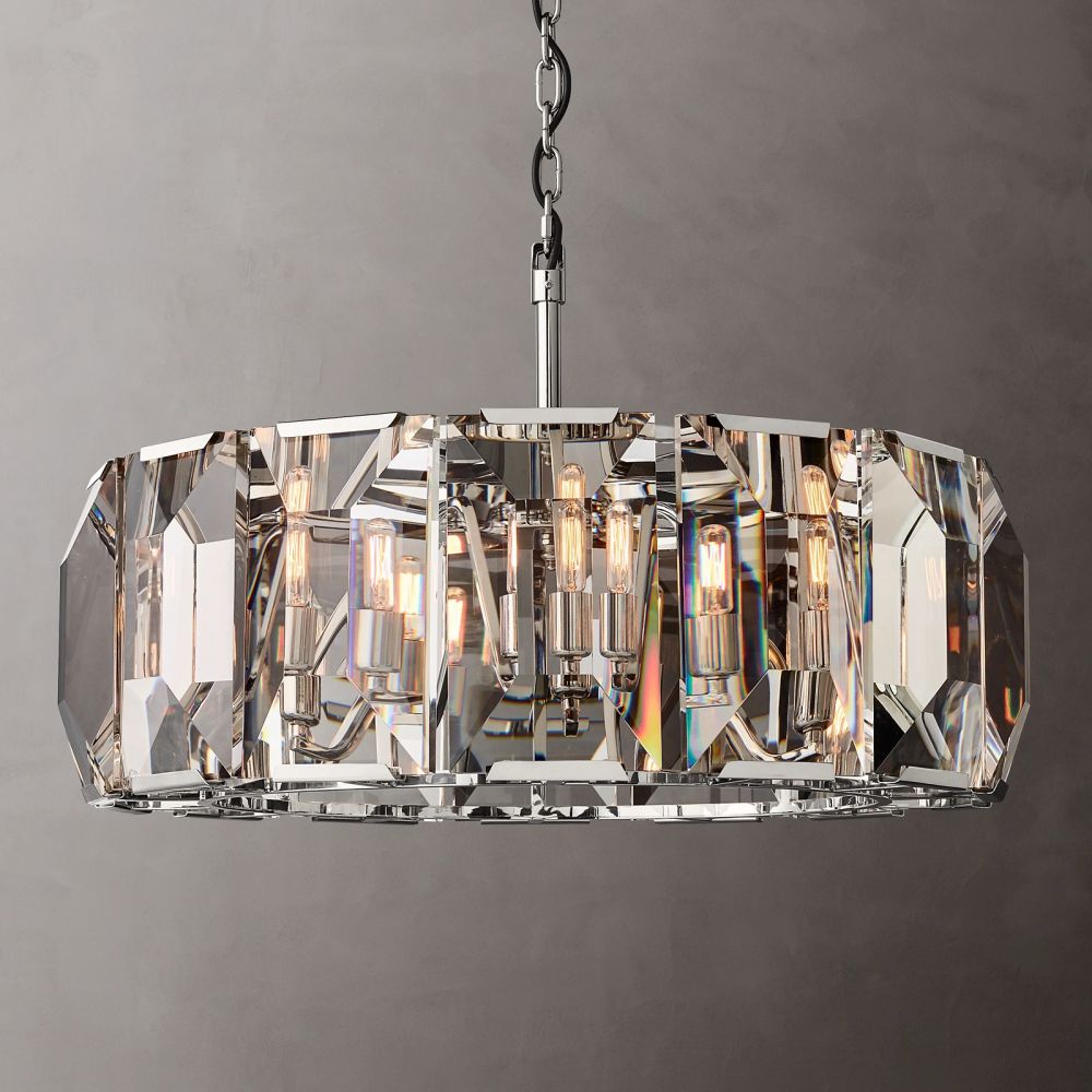 Harluxe Crystal Round Chandelier 31"