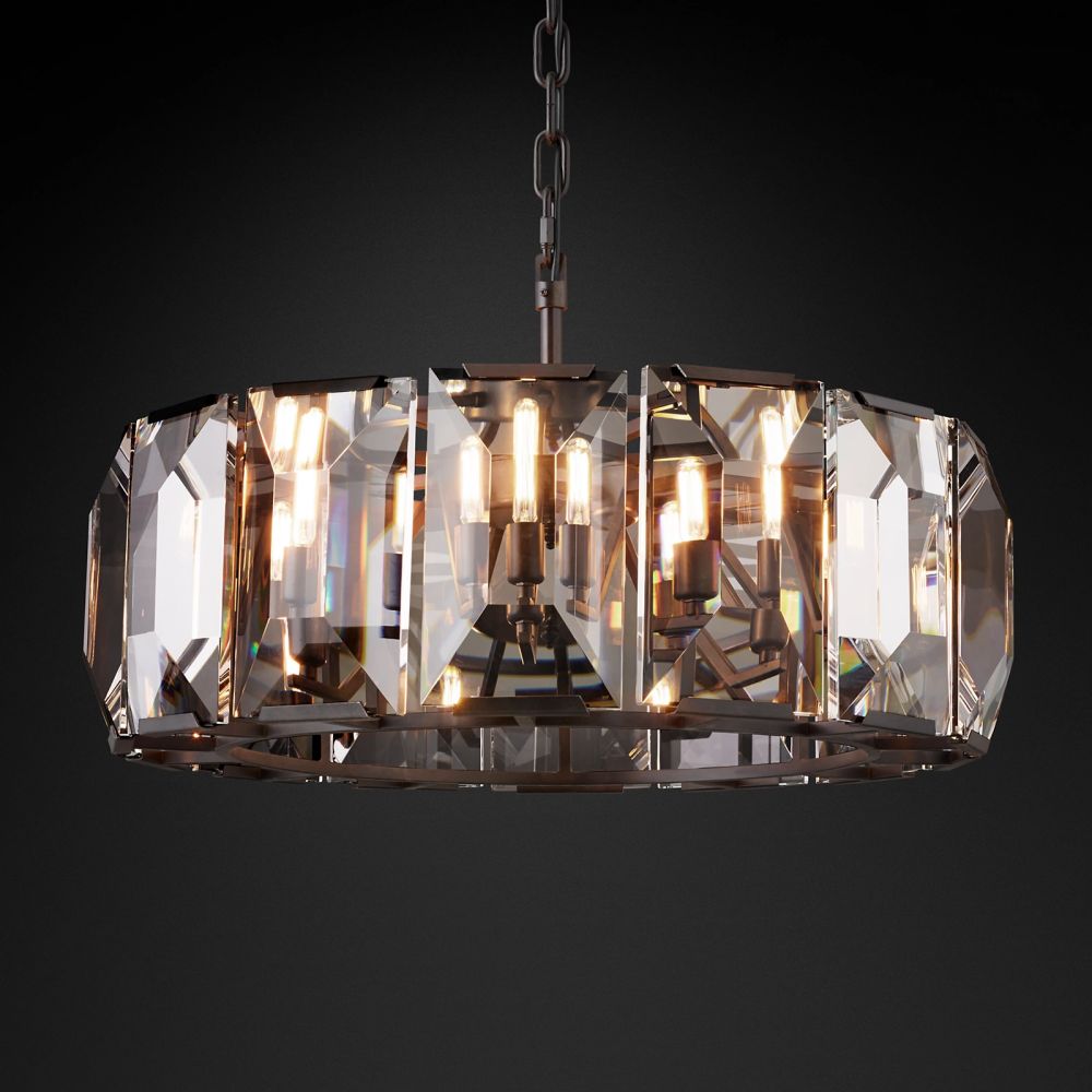 Harluxe Crystal Round Chandelier 31"
