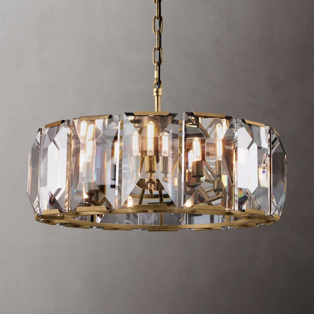 Harluxe Crystal Round Chandelier 31"