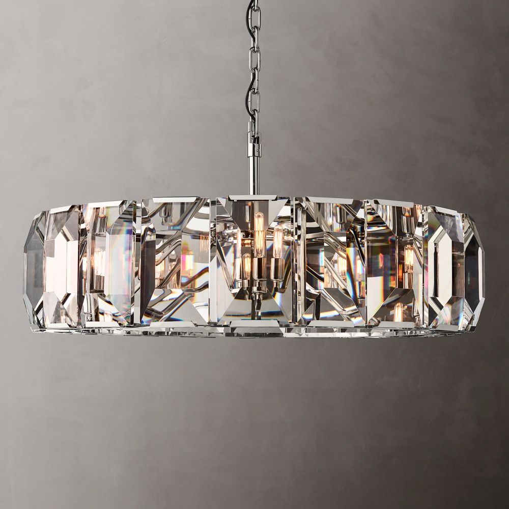 Harluxe Crystal Round Chandelier 43"
