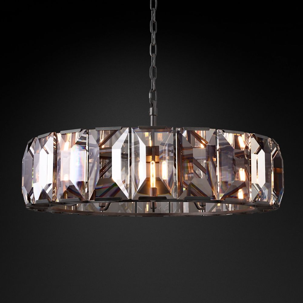 Harluxe Crystal Round Chandelier 43"