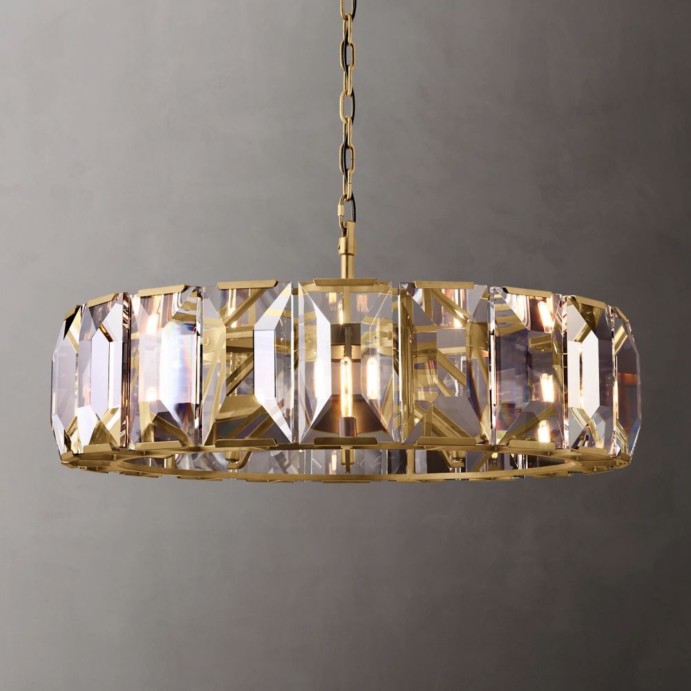 Harluxe Crystal Round Chandelier 43"