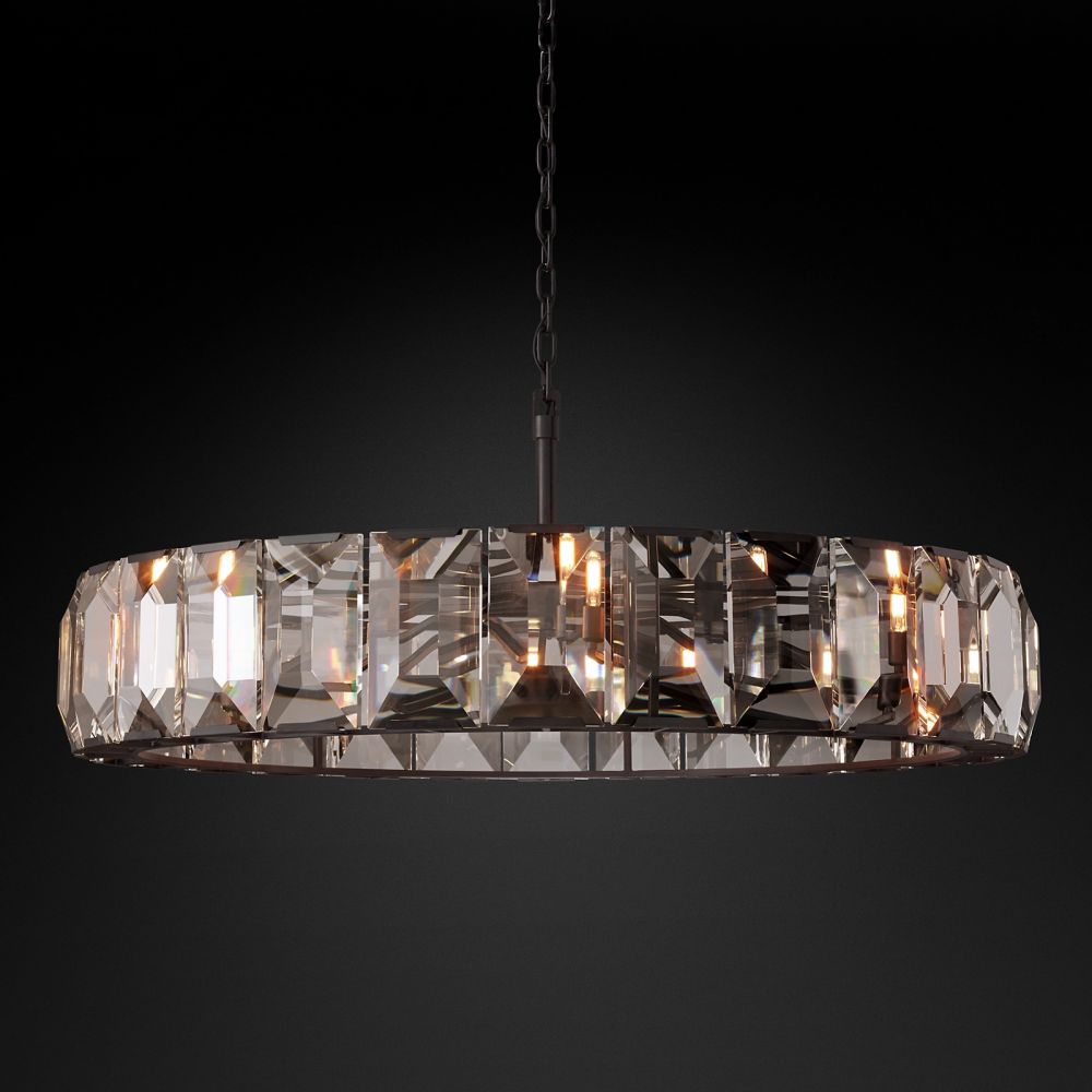 Harluxe Crystal Round Chandelier 60"