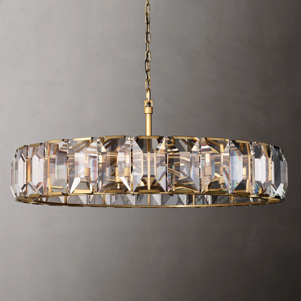 Harluxe Crystal Round Chandelier 60"