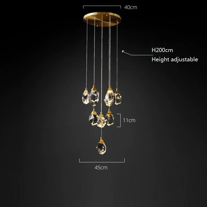 Angle Multi-Lights Round Chandelier