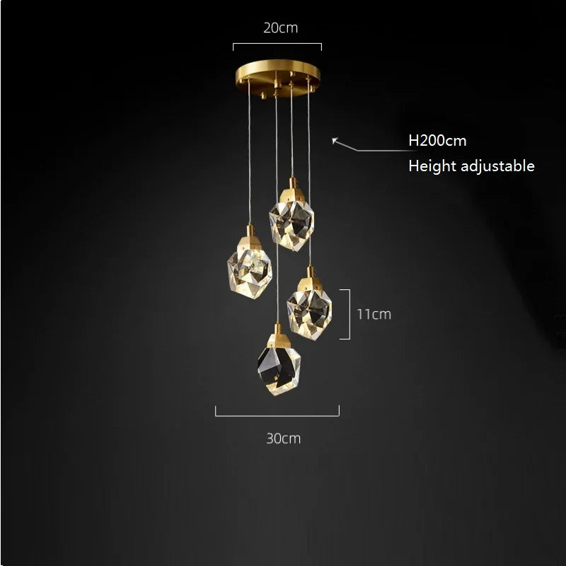 Angle Multi-Lights Round Chandelier