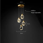 Angle Multi-Lights Round Chandelier