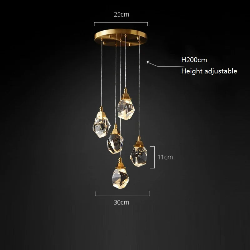 Angle Multi-Lights Round Chandelier