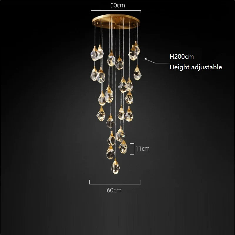 Angle Multi-Lights Round Chandelier