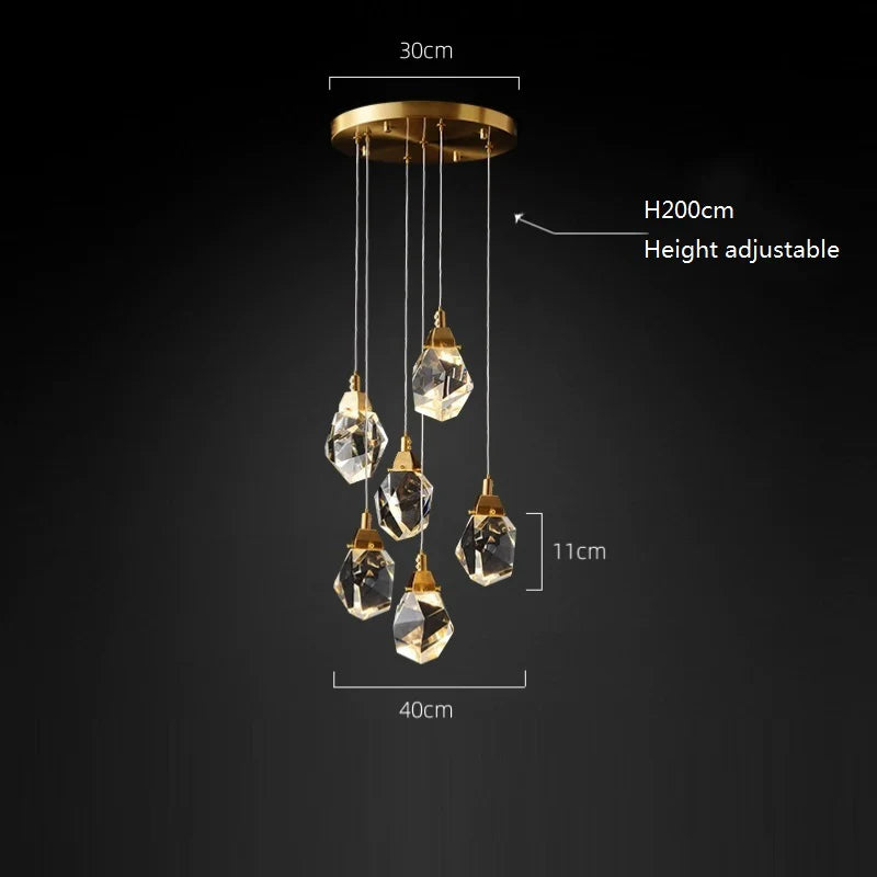 Angle Multi-Lights Round Chandelier