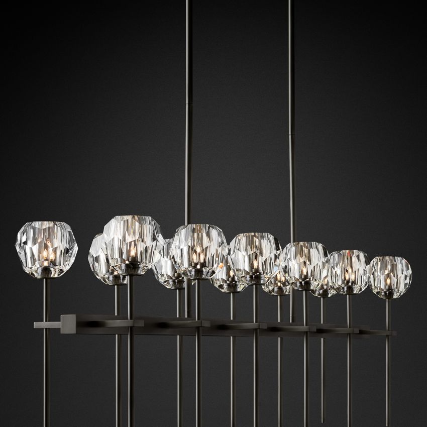 Boulle Double Linear Chandelier 60"
