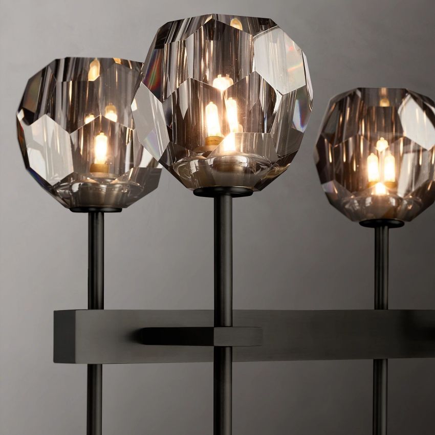 Boulle Double Linear Chandelier 60"