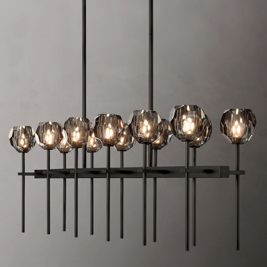 Boulle Double Linear Chandelier 60"