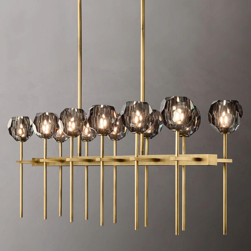 Boulle Double Linear Chandelier 60"