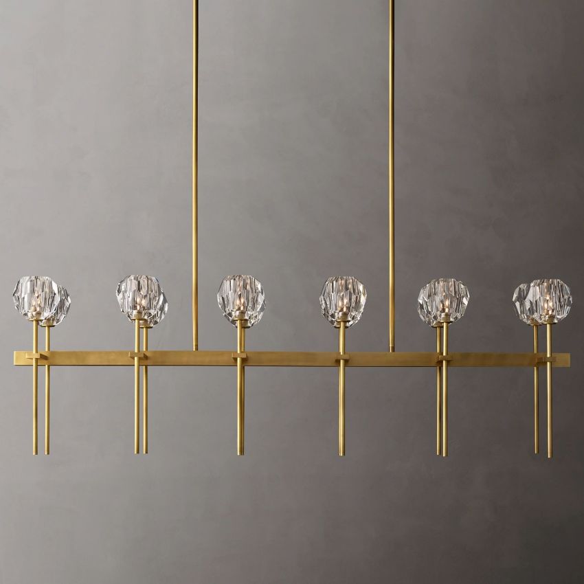 Boulle Double Linear Chandelier 60"