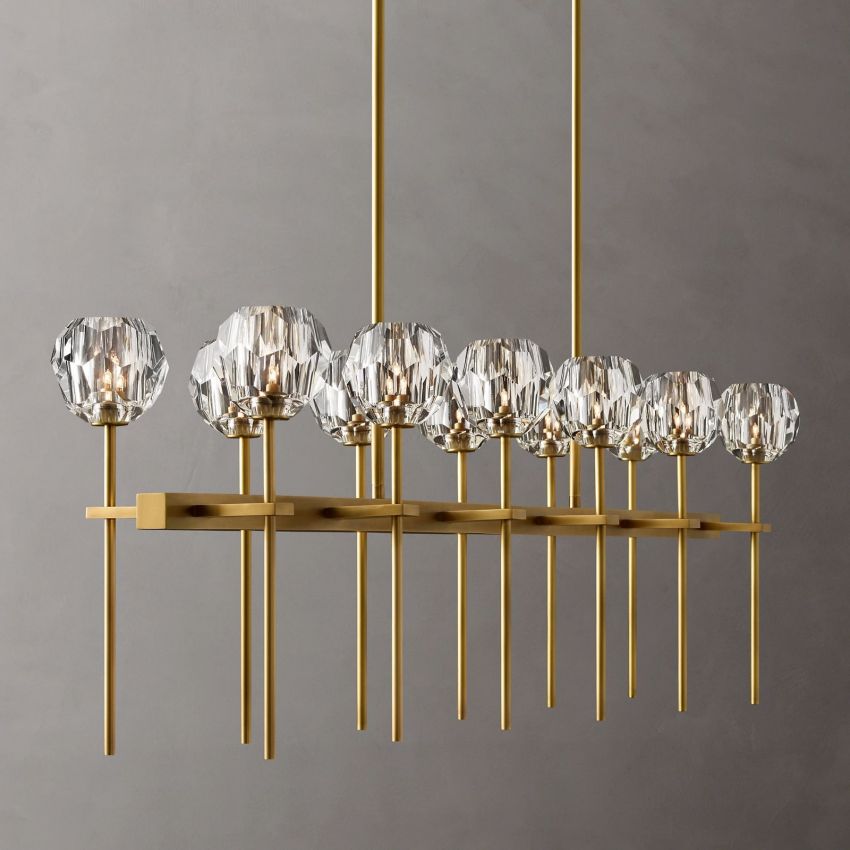Boulle Double Linear Chandelier 60"
