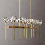 Boulle Double Linear Chandelier 60"