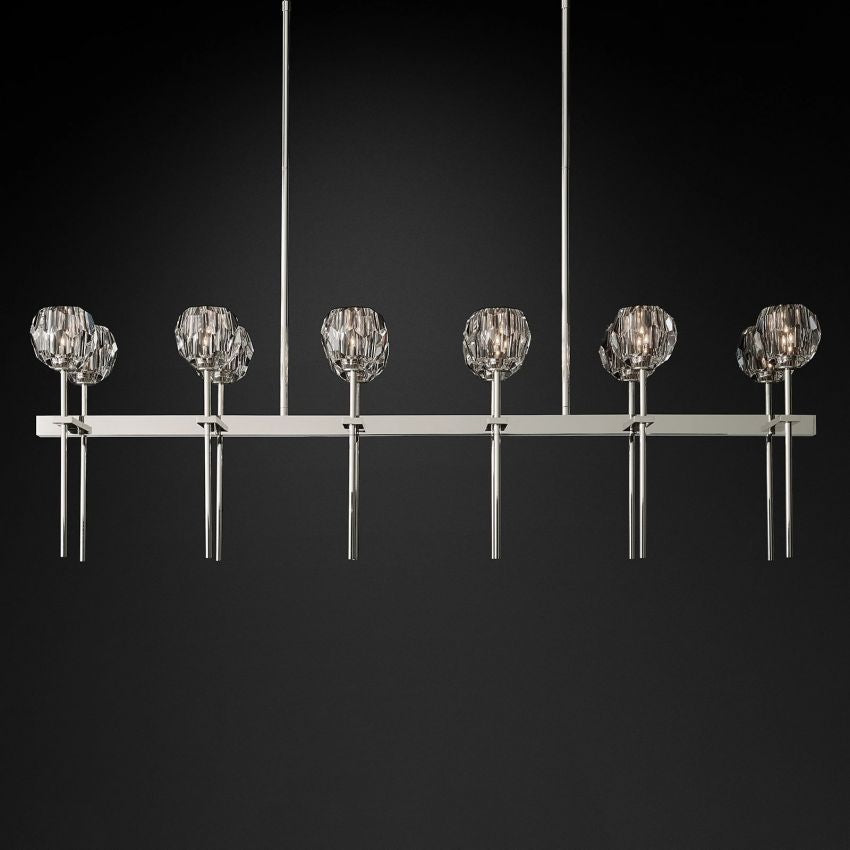 Boulle Double Linear Chandelier 60"