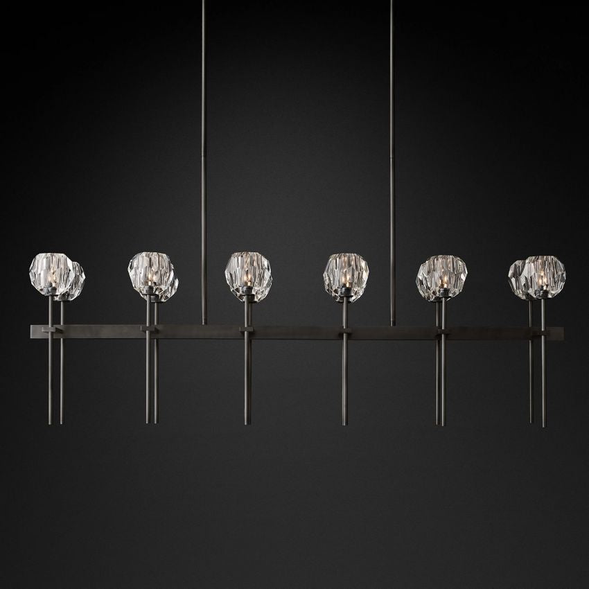 Boulle Double Linear Chandelier 60"
