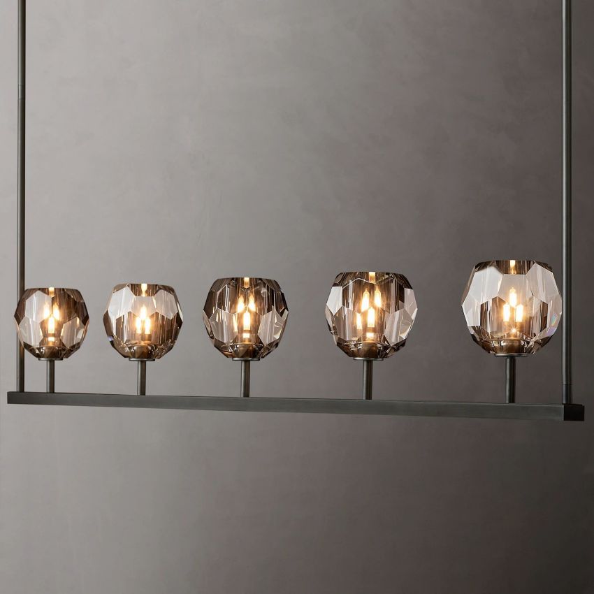 Boulle Linear Chandelier 48"
