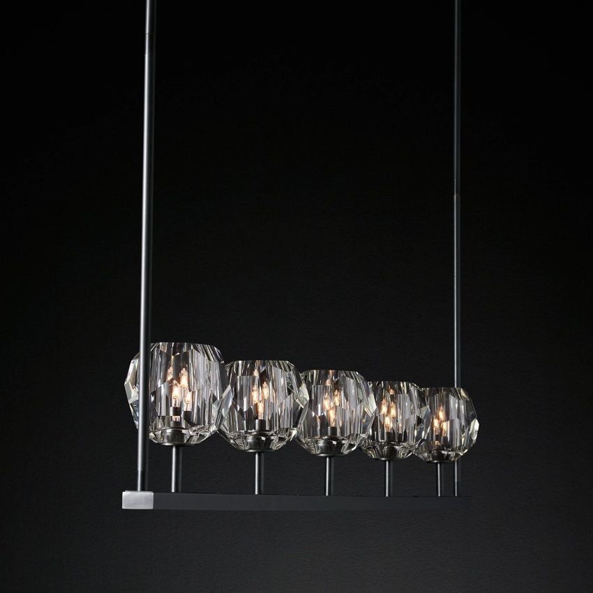 Boulle Linear Chandelier 48"