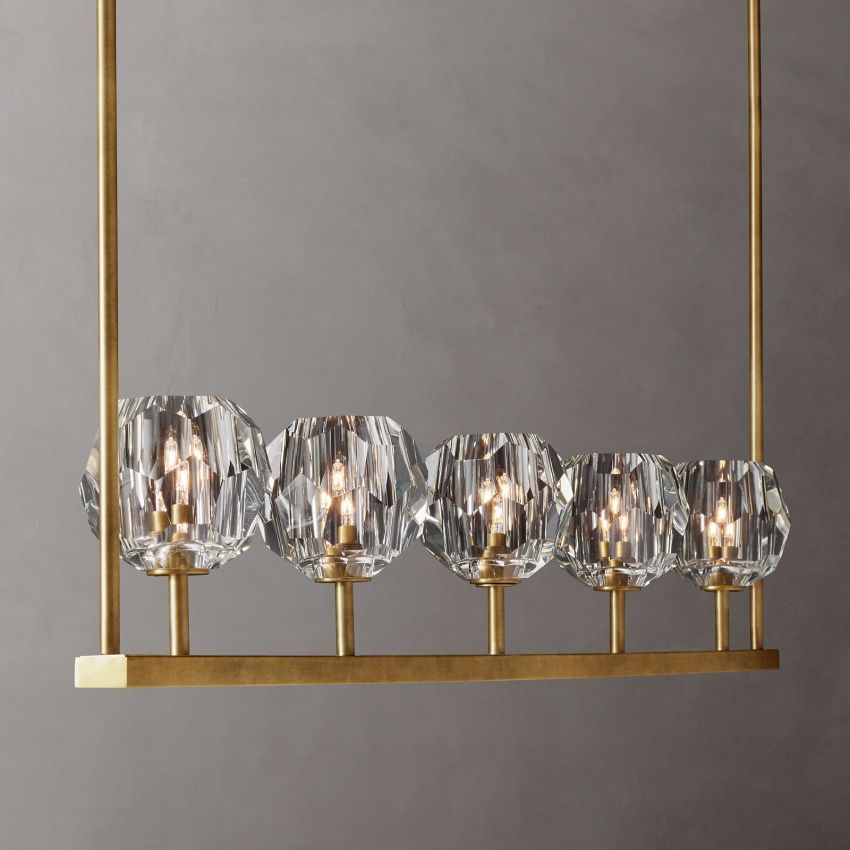 Boulle Linear Chandelier 48"