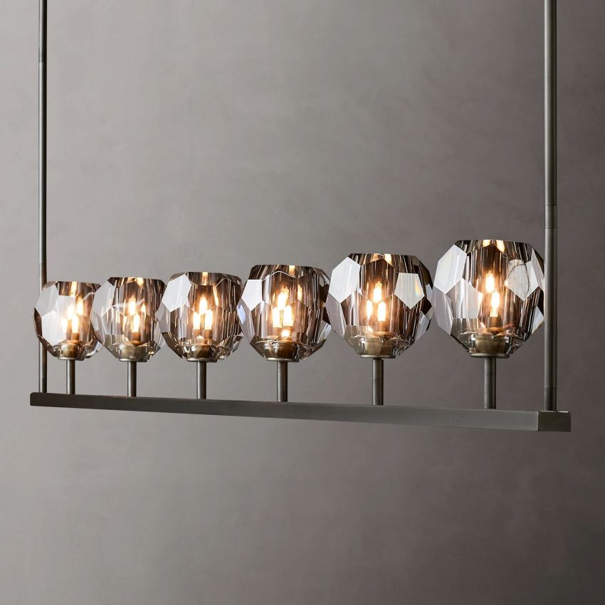 Boulle Linear Chandelier 60"
